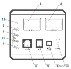 回路电阻测试仪面板介绍